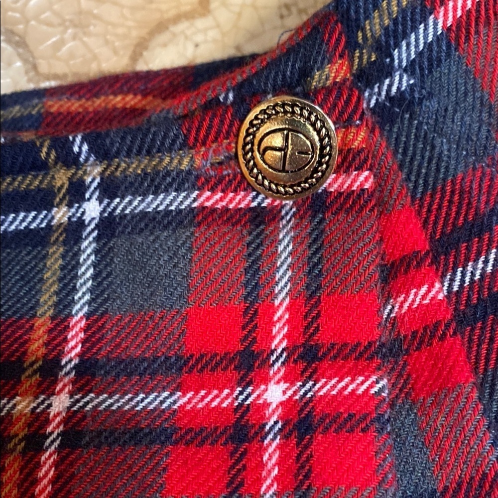 Vintage ILGWU Wool Red and Blue Plaid Women's Skirt Heitage Tweed Fall - Picture 8 of 13